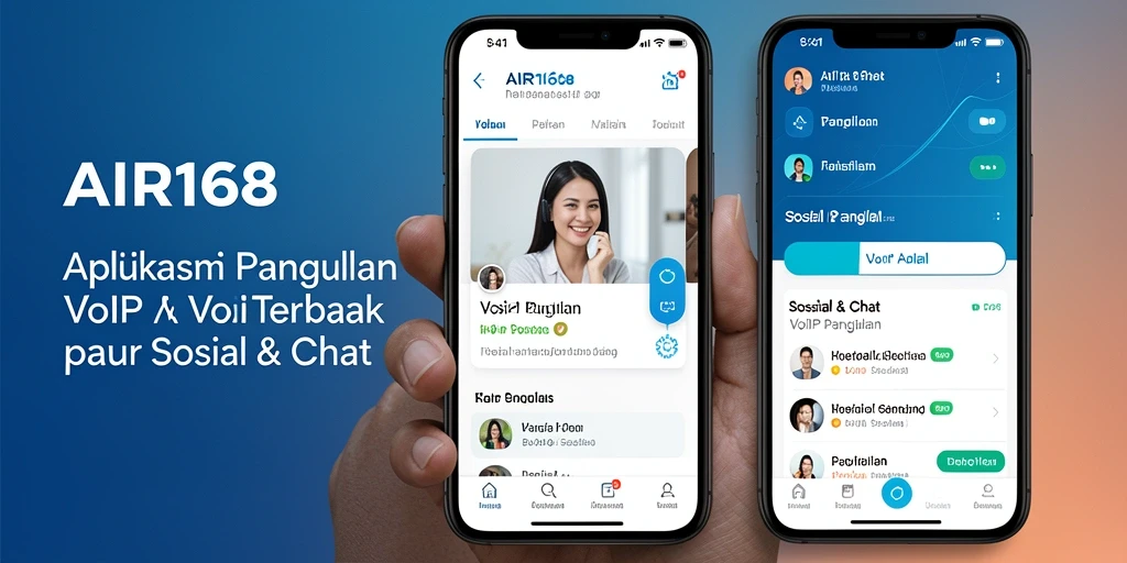 Antarmuka AIR168 yang sederhana dan intuitif untuk VoIP Panggilan.