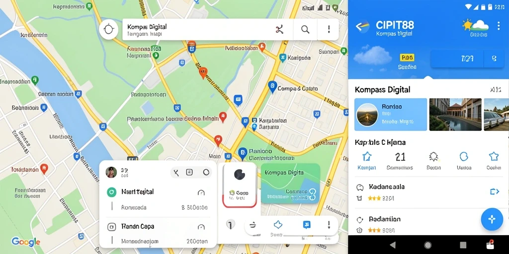 Antarmuka CIPIT88 menampilkan kompas digital yang jelas dan informatif.