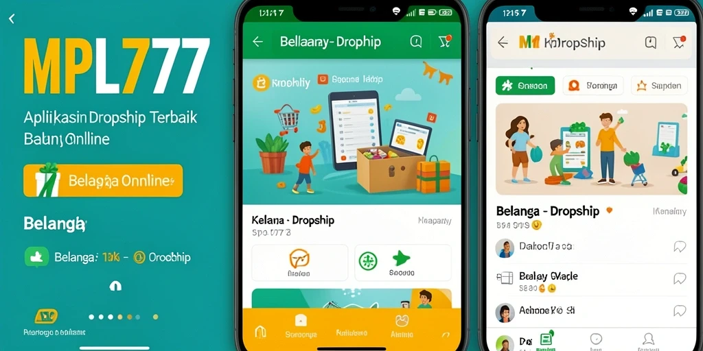 Tampilan antarmuka pengguna aplikasikan MPL777 untuk dropship.