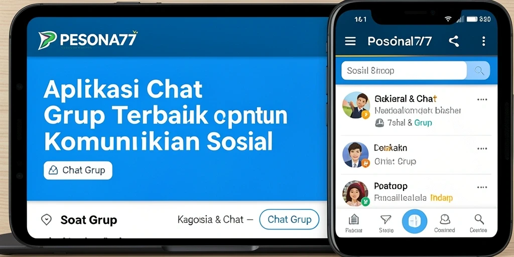 Tampilan layar utama PESONA77 dengan fungsi Chat Grup yang mudah digunakan.