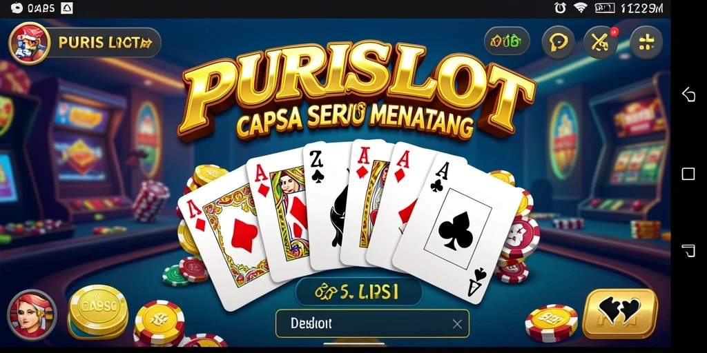 Antarmuka PURISLOT yang menarik dan fungsional dalam bermain Capsa.