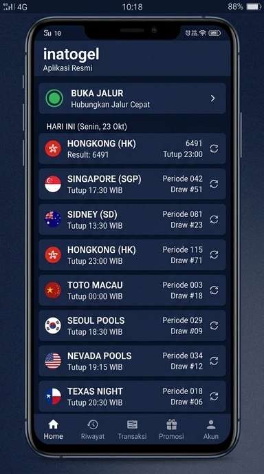 Tampilan link alternatif inatogel