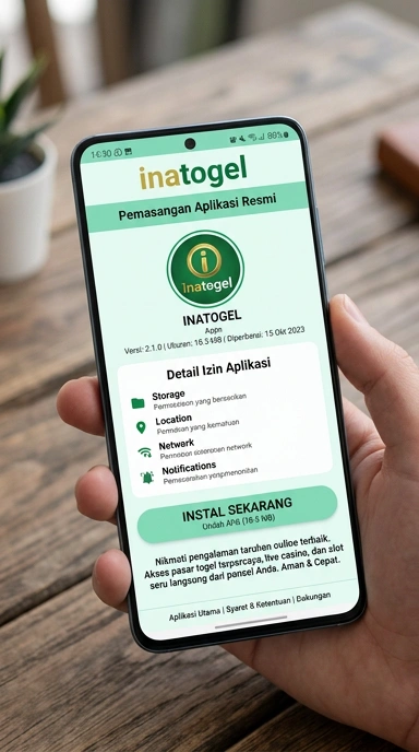 Tampilan halaman APK inatogel